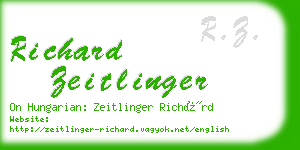 richard zeitlinger business card